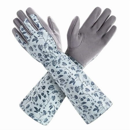 Kaygo Gardening Gloves for Women Long Sleeve, Light Protective Gloves for Yard and Outdoor Work, Gray, M