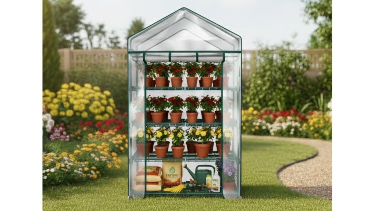 This greenhouse makes indoor planting doable over the winter.
