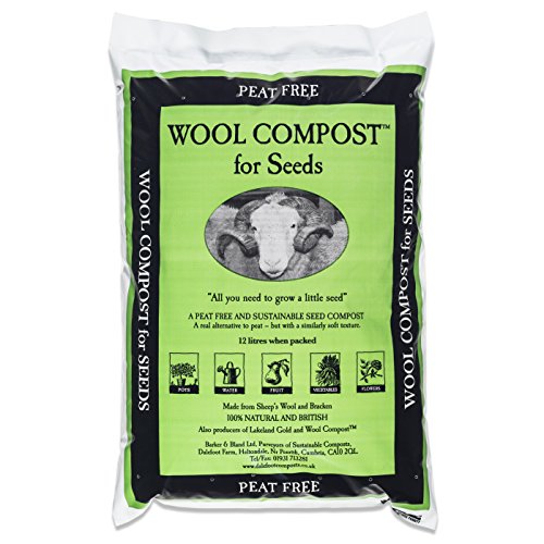 1 X Bag of Dalefoot Fine Wool Seed Compost Peat Free: 12 Litre