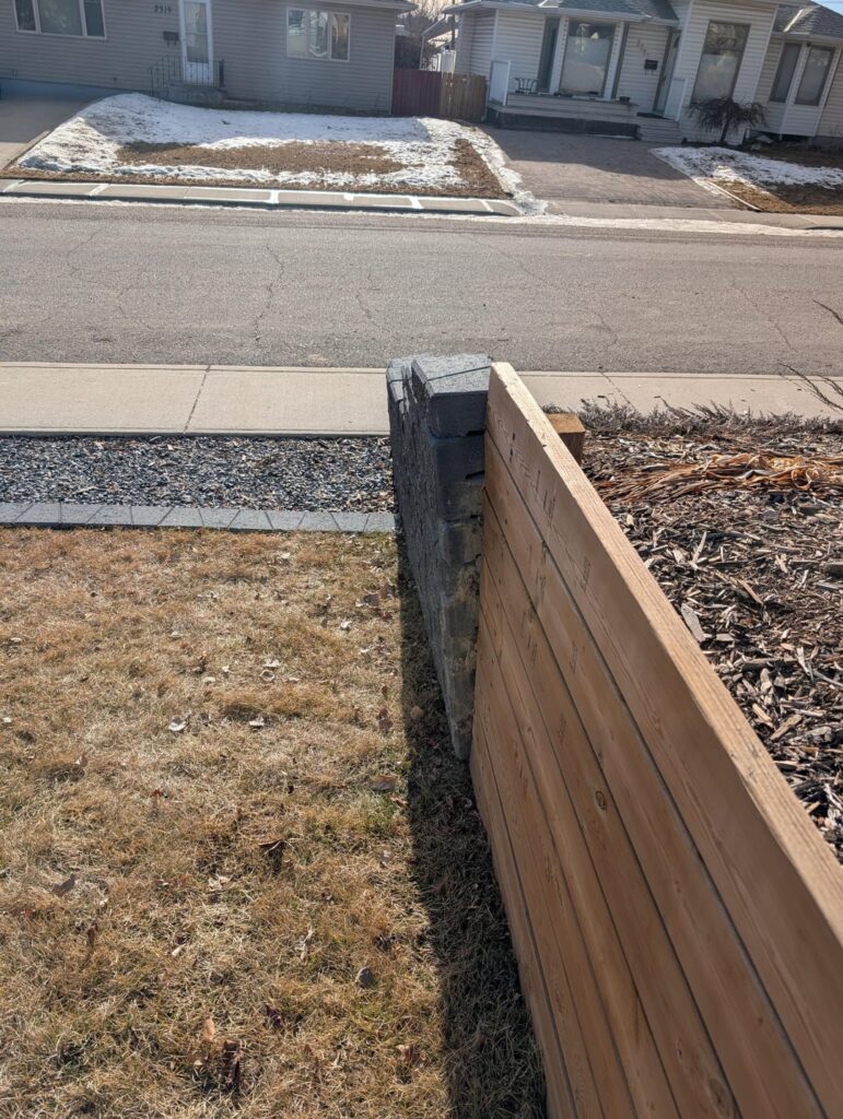 Leaning Retaining Wall