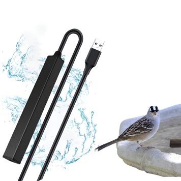 Hibibud Bird Bath Heater for Outdoors in Winter With 48in Long Cord,birdbath Water Heater Pond De-Icer,bird Bath Deicer Full-Covered Aluminum,birdbath Heater Thermostatically Controlled