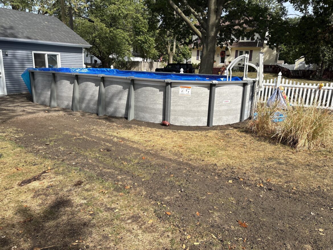 Where to start for a nice thick lawn? Had a pool installed last year this is what my lawn looked like late summer. It’s all mush now with the snow melting and there’s a lot of mud where can I start to get this lawn a good head start to get it thick and fill in bald spots and trench area