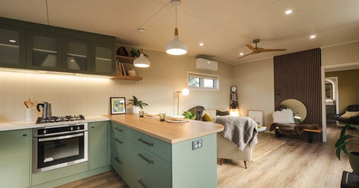 Apartment-sized English Garden tiny house delivers spacious small living for two