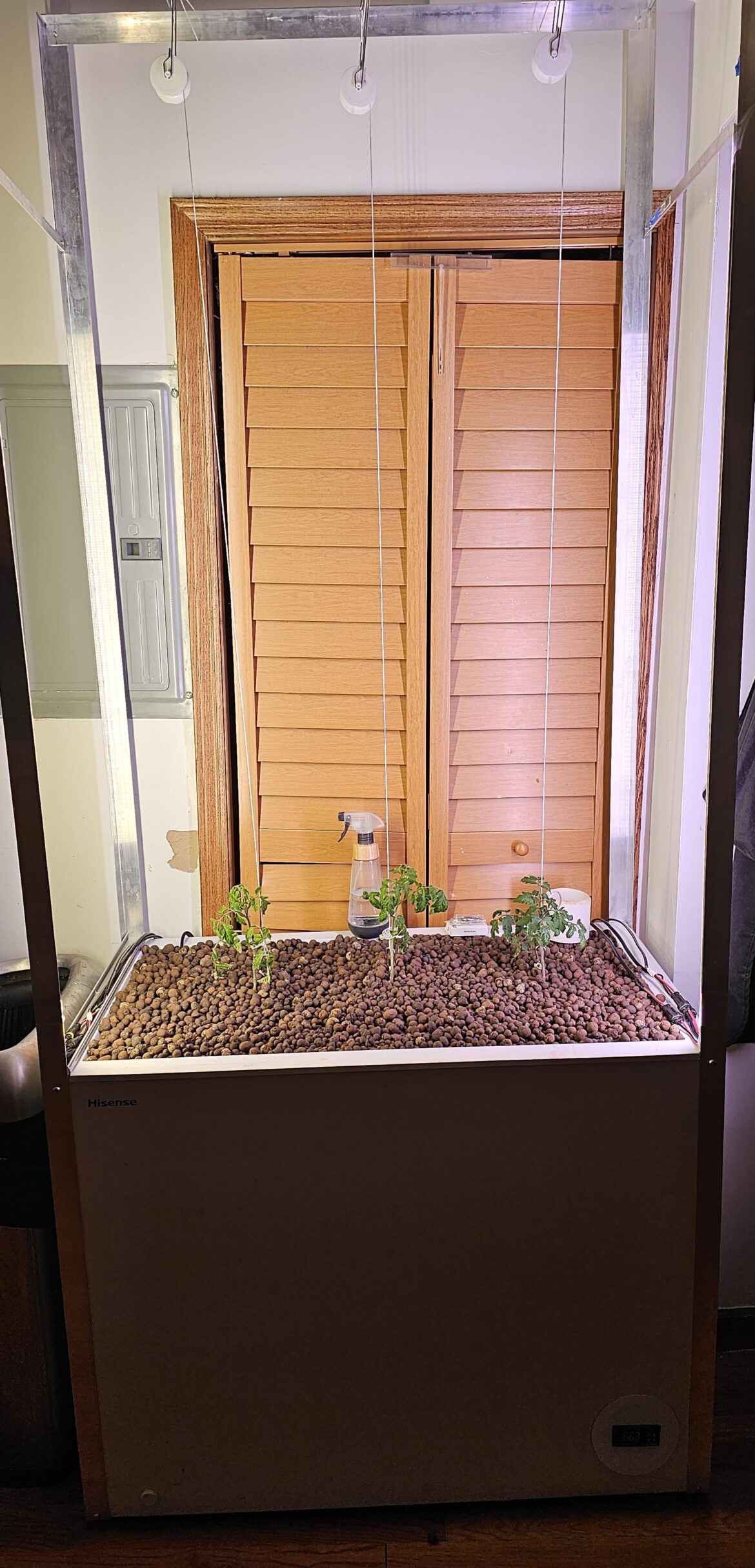 45 gallon DWC temp controlled chest freezer conversion with Vuori pump and fogponics for the air gap