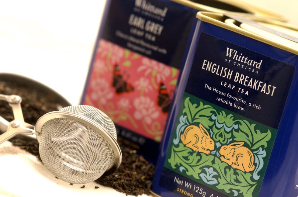 tea and coffee tins by retailer whittard of chelsea