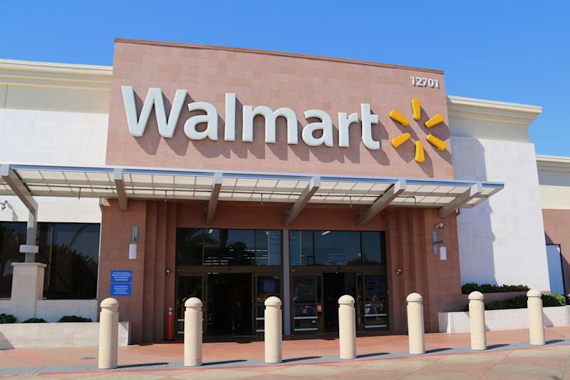 Cerritos, California, USA - April 18, 2016: Walmart, an American multinational retail corporation operating a chain of hypermarket, discount department stores and grocery stores in 27 countries.