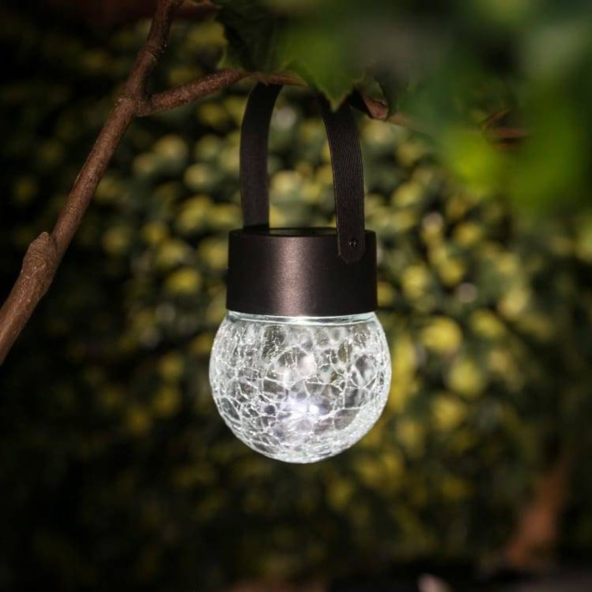 B&M's Solar Powered Crackle Glass Hanging Ball