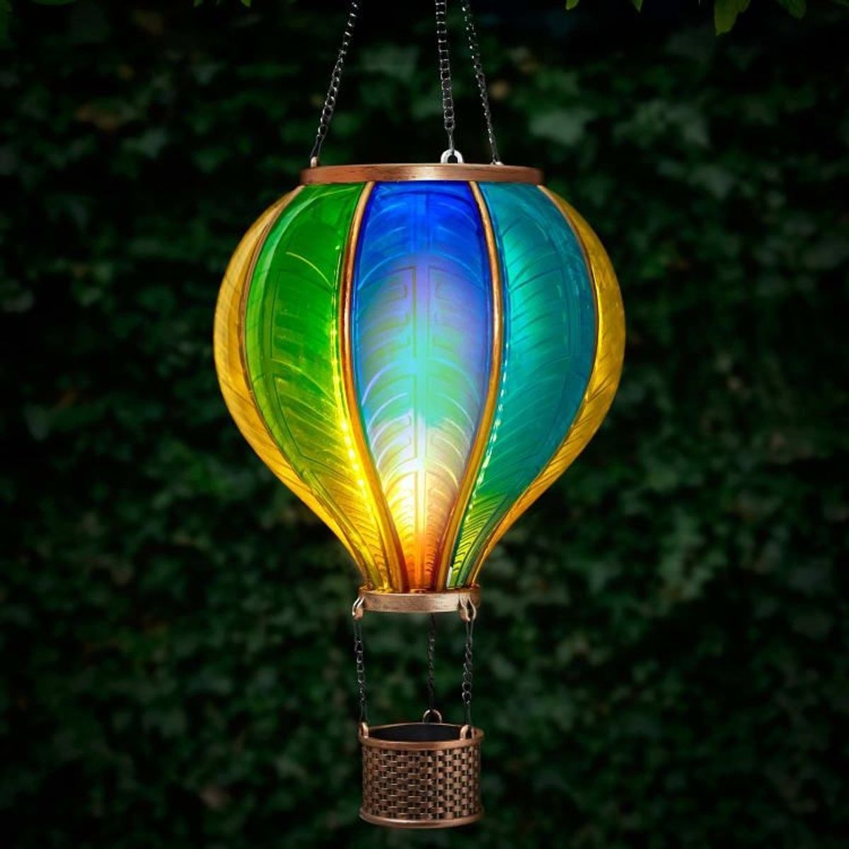 B&M Solar Powered XXL Hot Air Balloon colourful hanging garden ornament 