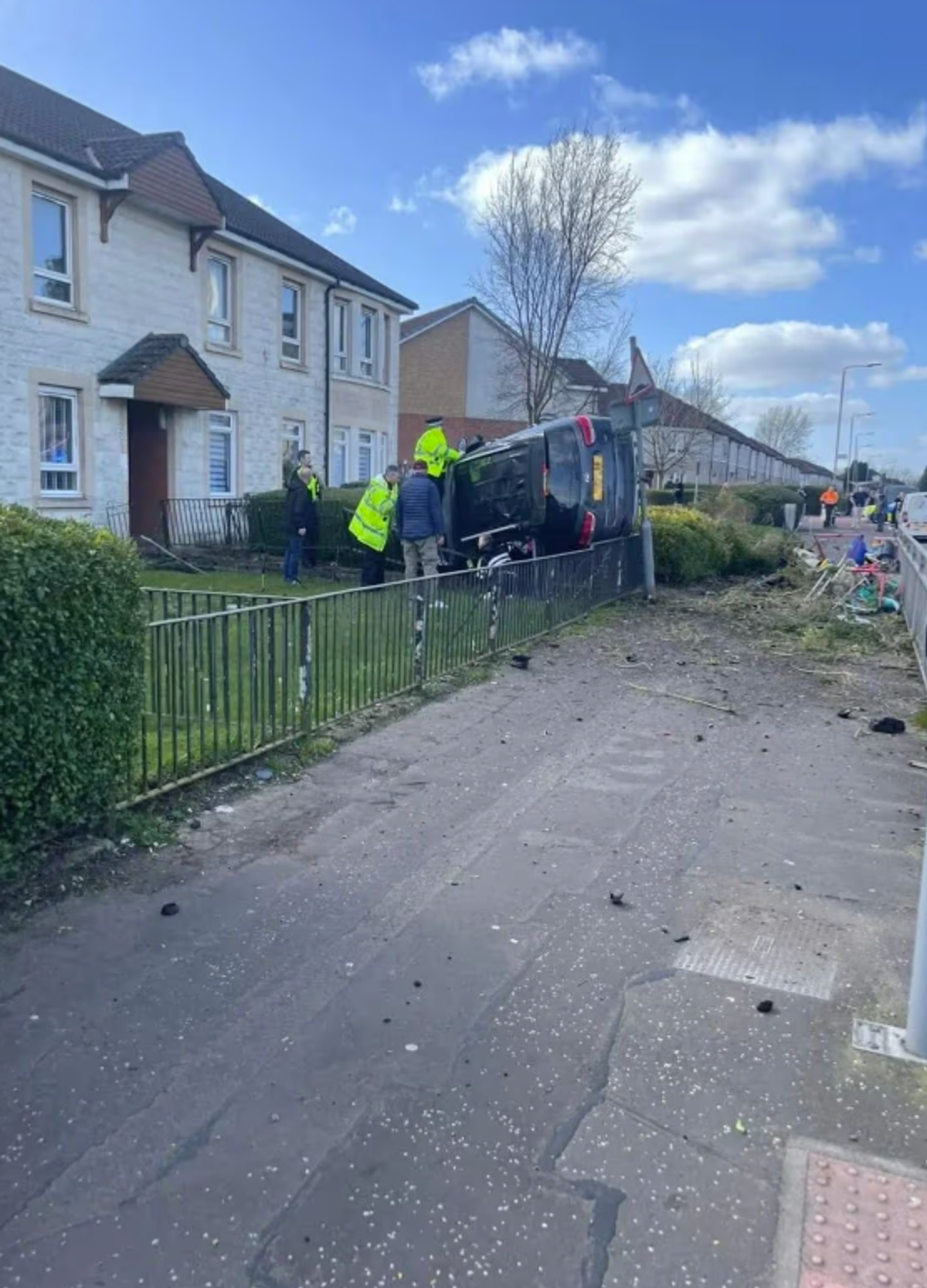 The scene in Glasgow