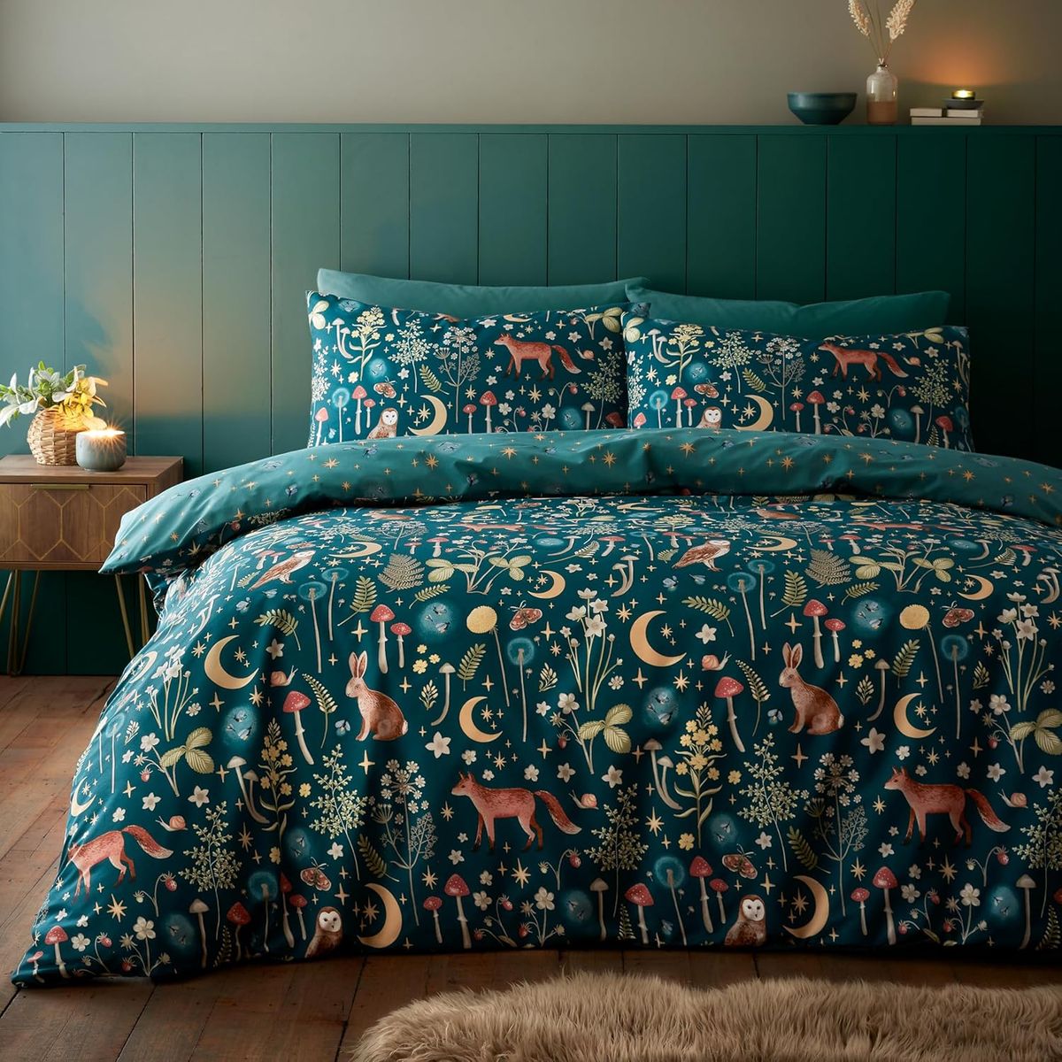 Catherine Lansfield Reversible Duvet Cover Set