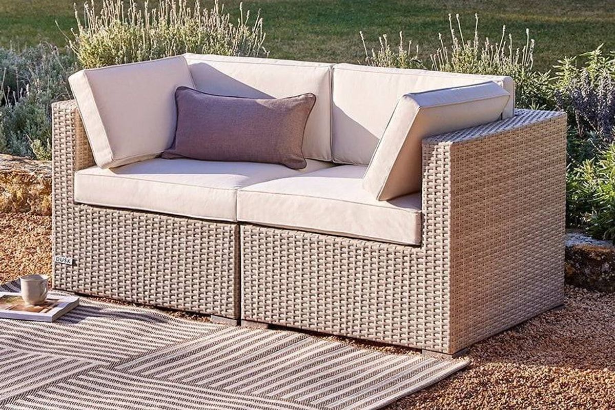 Shoppers say the garden sofa is 'comfy and stylish'