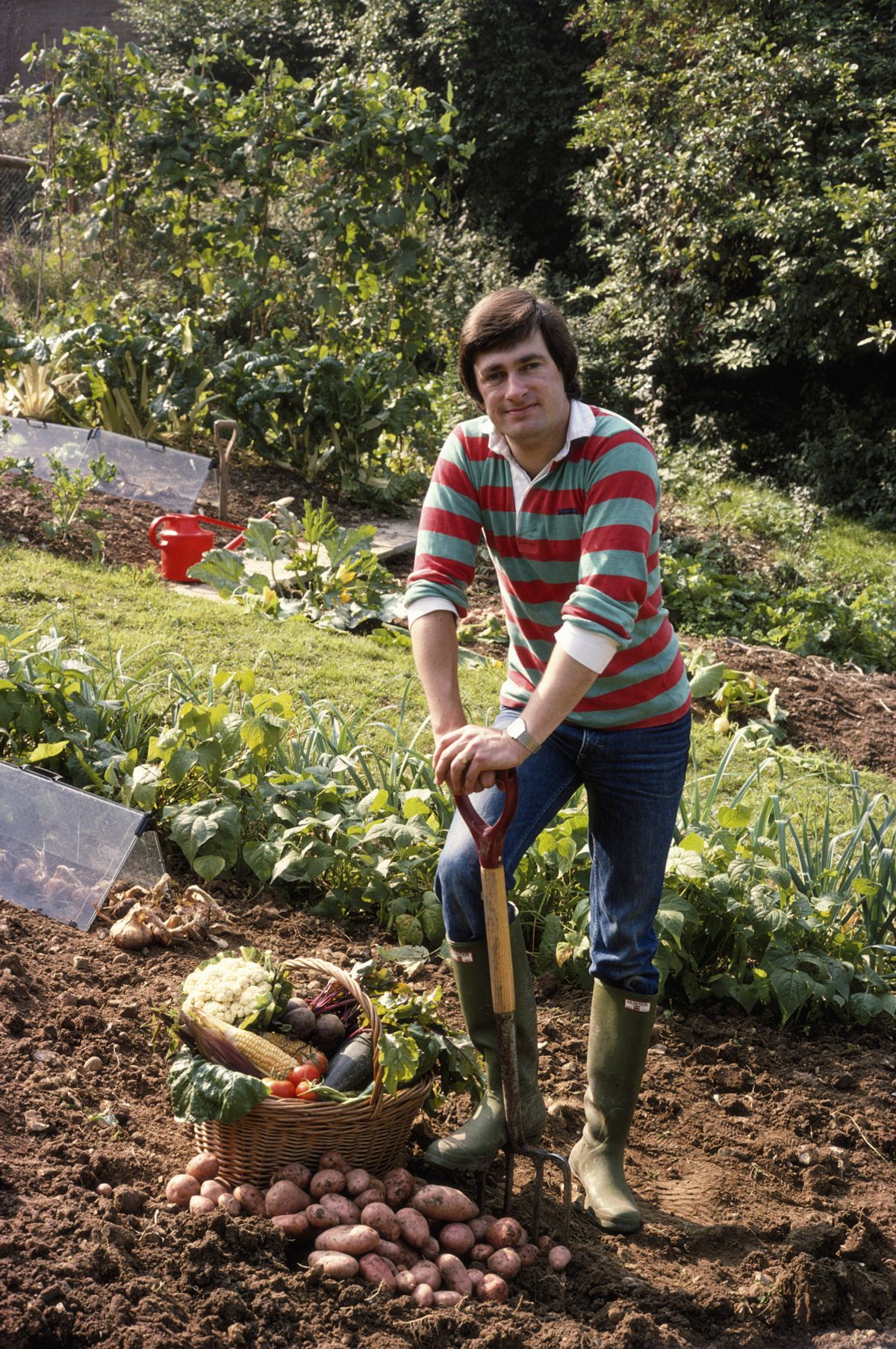 Alan pictured in a garden in 1983