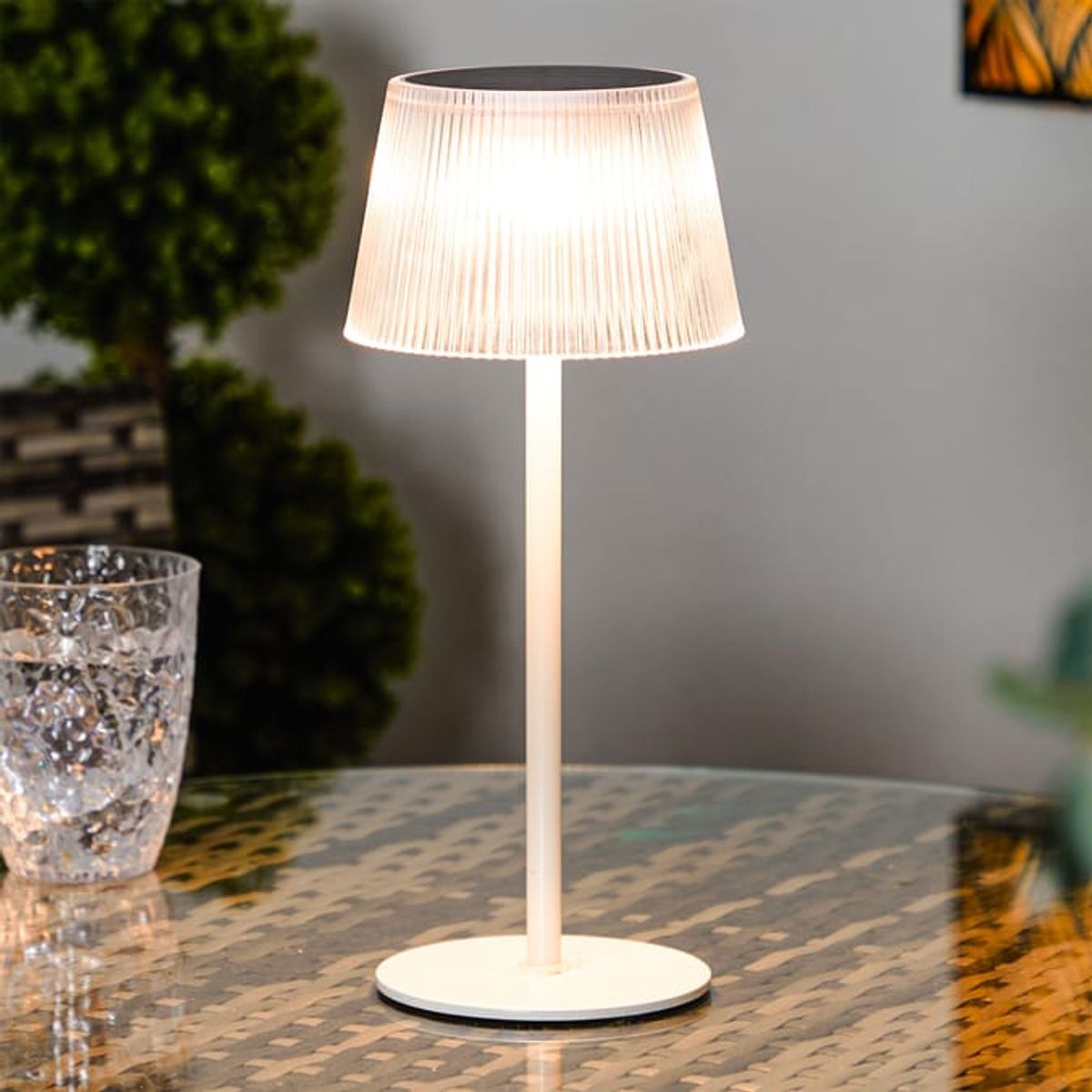 Firefly Solar Light Co Ribbed Table Lantern