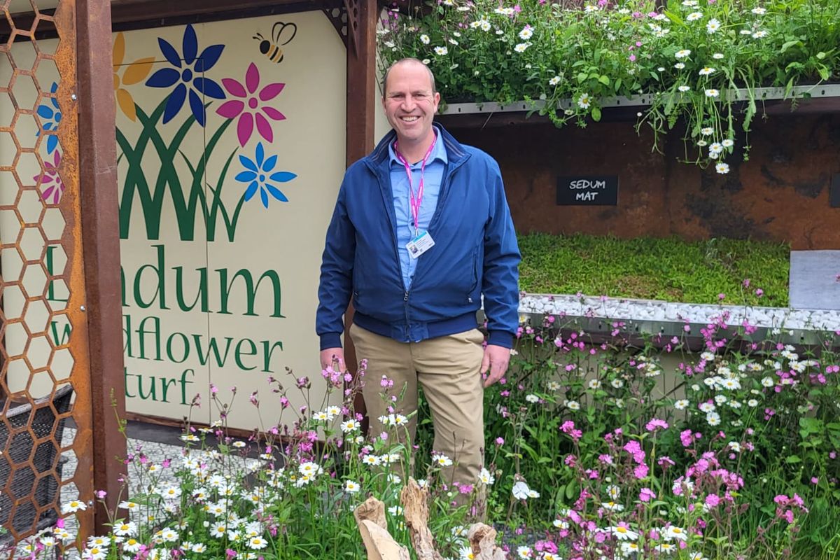 Expert gardener Peter Dowdall at the Chelsea Flower Show