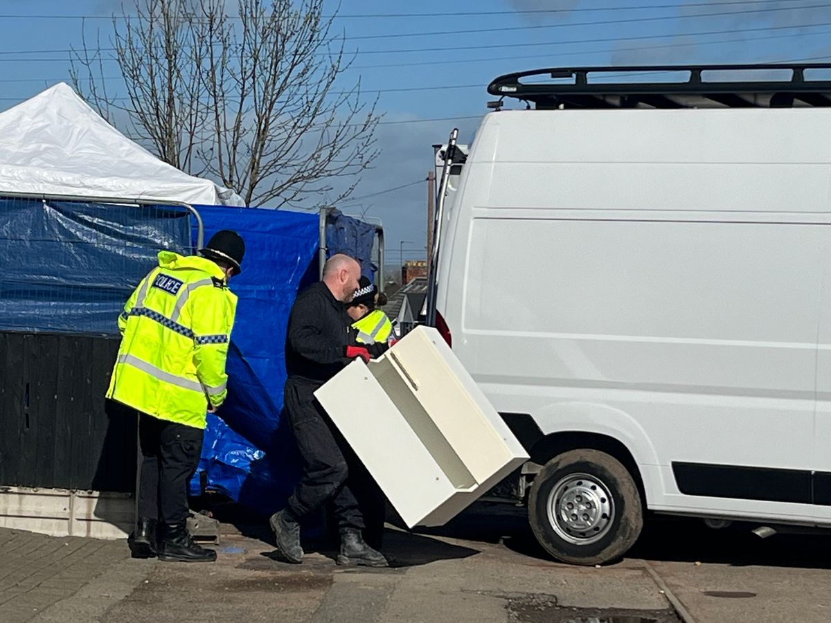 Household furniture was being removed from the site