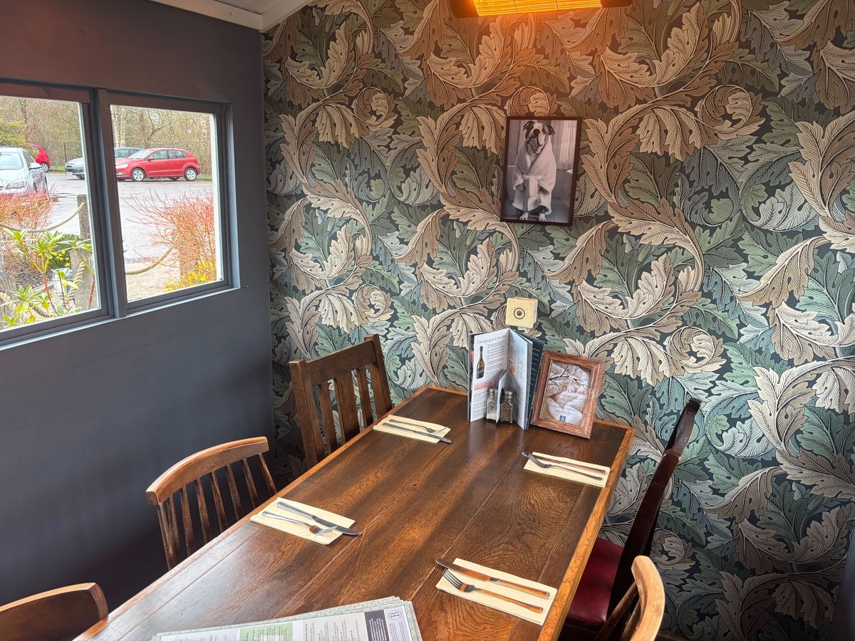 Inside one of the private dining 'sheds'