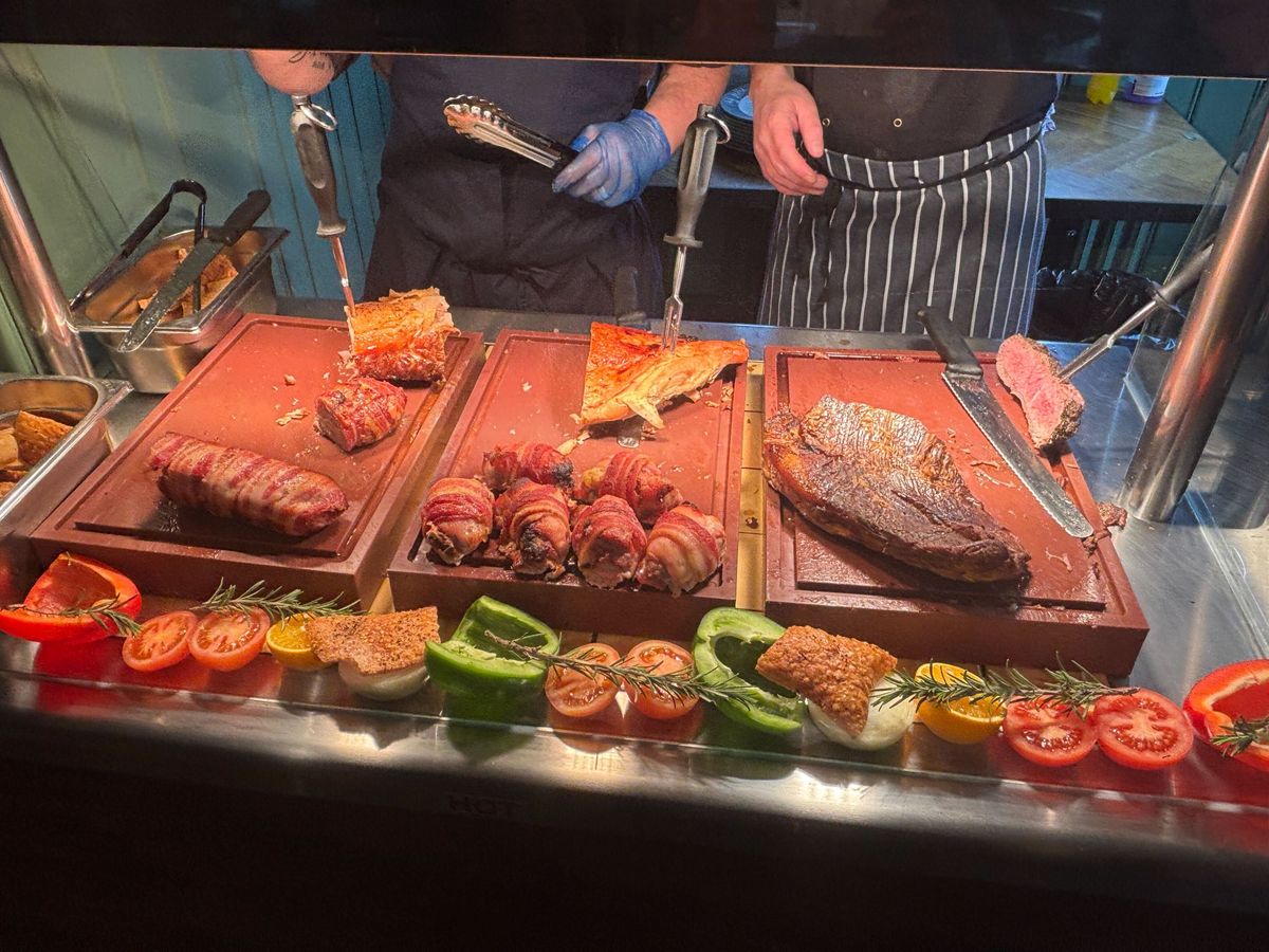 An image of the roast meat selection at the carvery when we visited