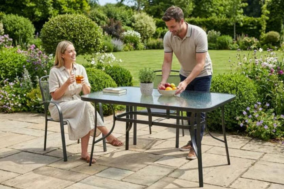 The table is perfect for sprucing up your garden for the sunshine