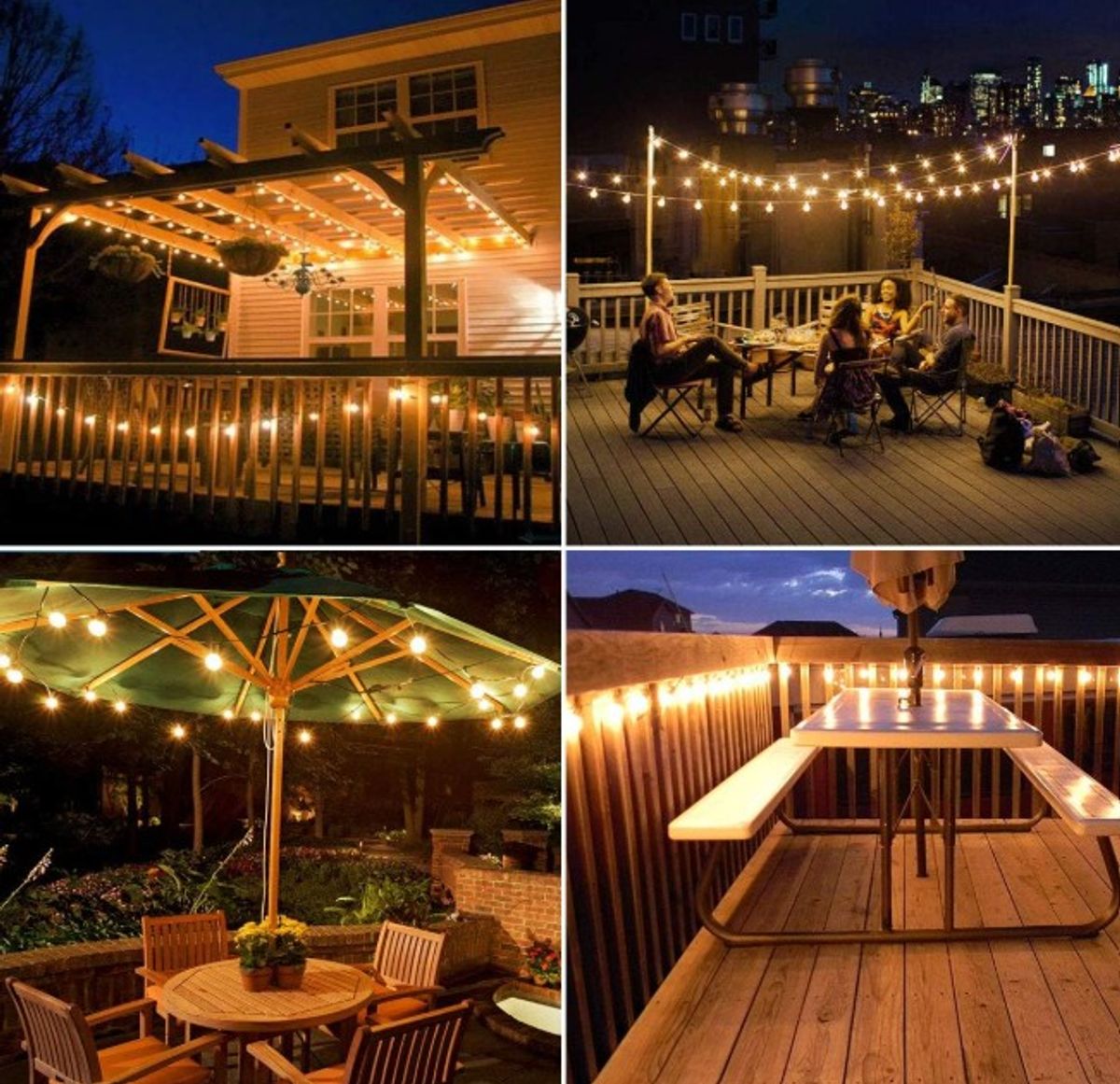 The solar lights can be used to brighten up a range of spaces, from patios and decking, to pergolas