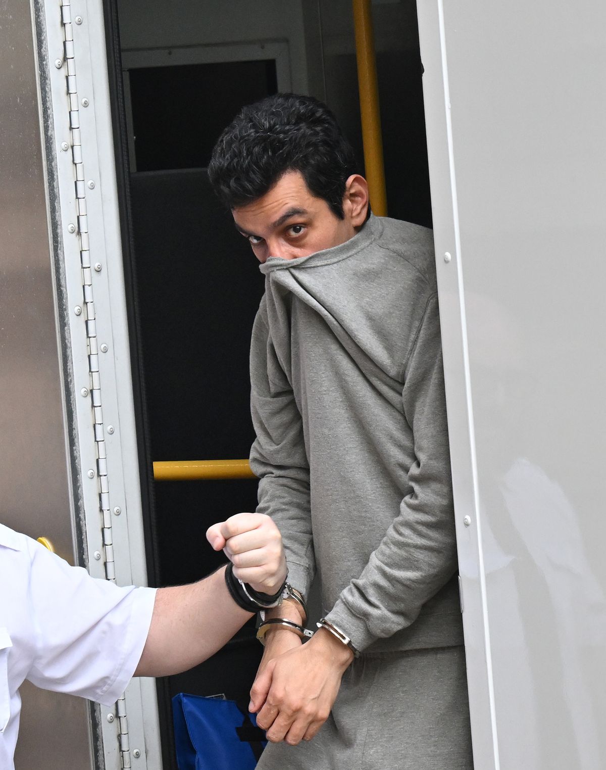 Alireza Askari arriving at Cardiff Crown Court today