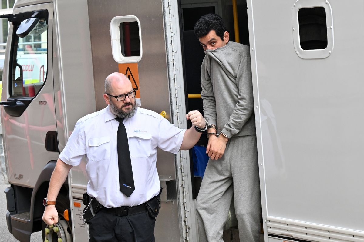 Alireza Askari arriving at Cardiff Crown Court today