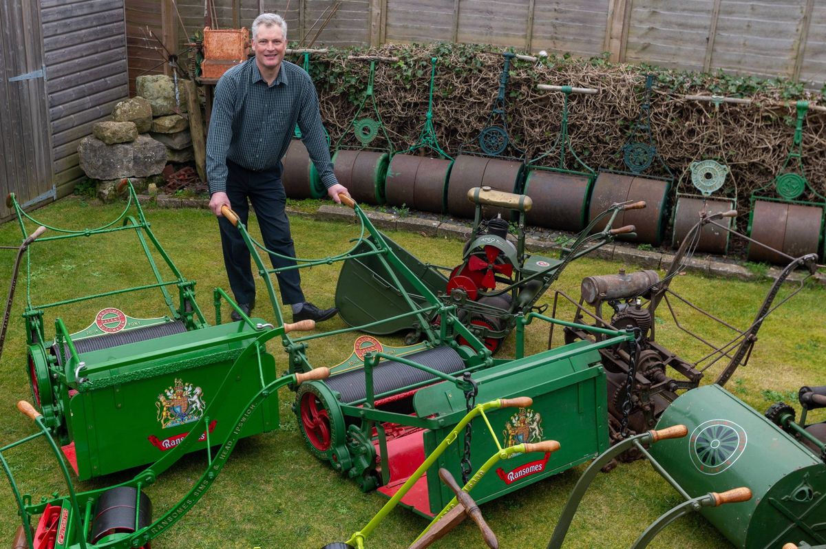 Jonathon Hardwick with his collection 