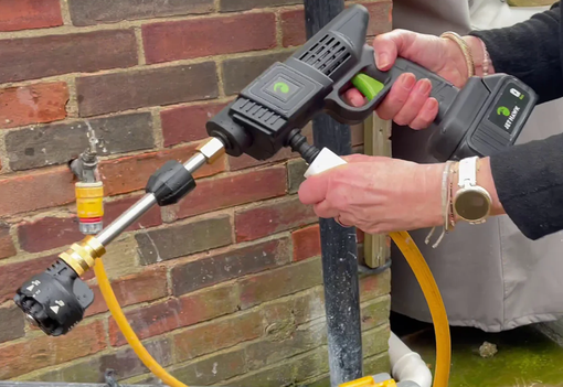 Make a double-saving on a Garden Force Jet Hawk Cordless Portable Pressure Washer