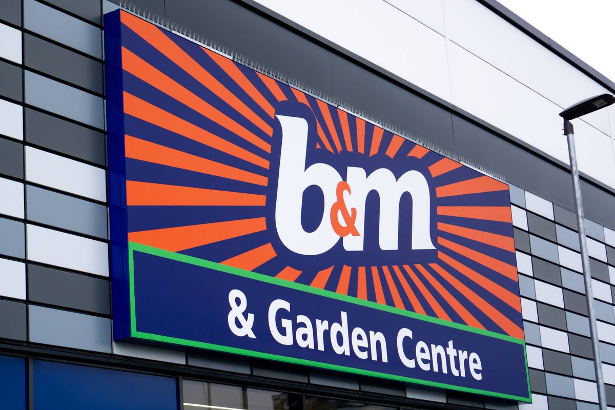 Saffron Walden, Essex, UK - January 12, 2024: B&M retail store shop front and store sign