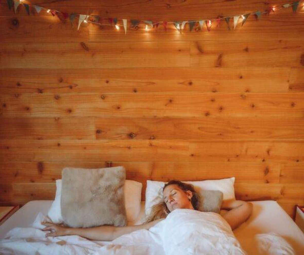 Sleeping in a cabin