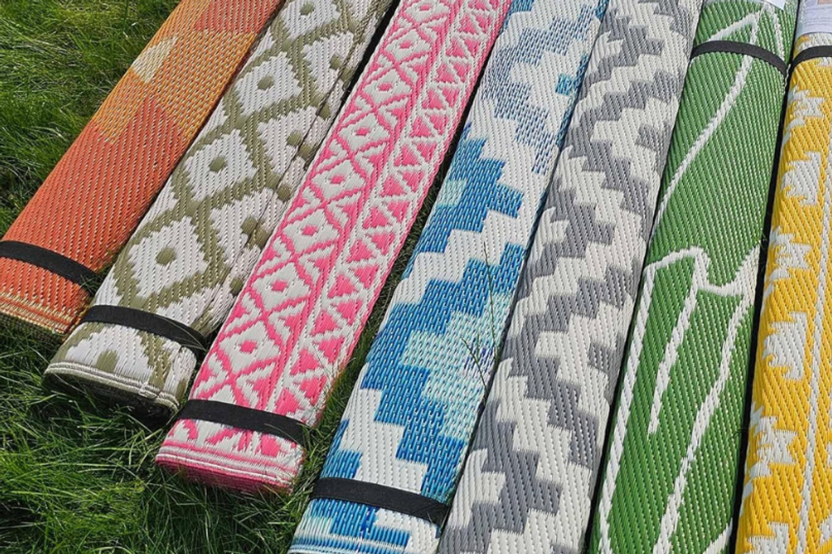 an outdoor rug is a fast, effective and affordable way to spruce up outdoor spaces