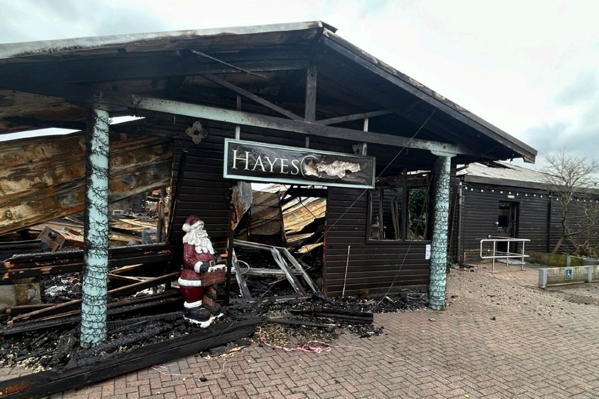 The aftermath of the fire which ripped through Hayes Garden Land 