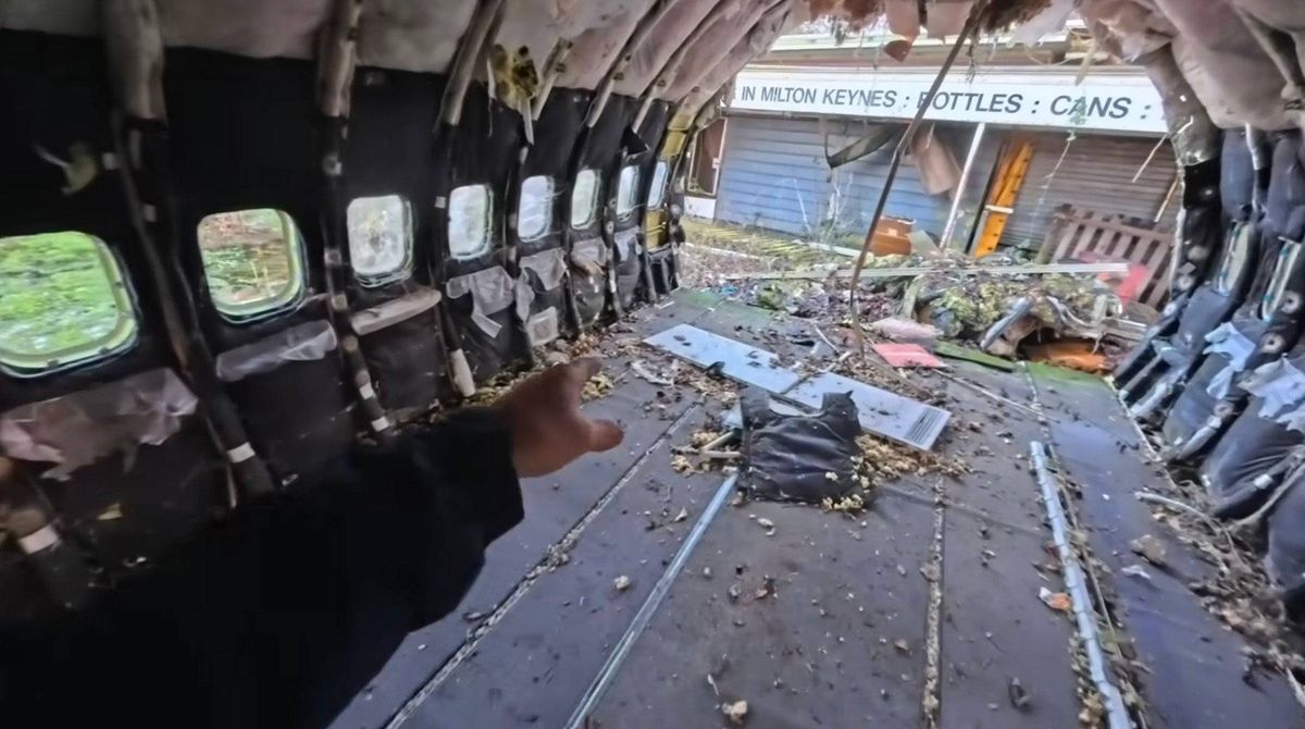 Dave bought a Boeing 737 fuselage off Facebook Marketplace and is now turning it into an adjoining second bunker, which he will eventually bury in his garden in Derbyshire.