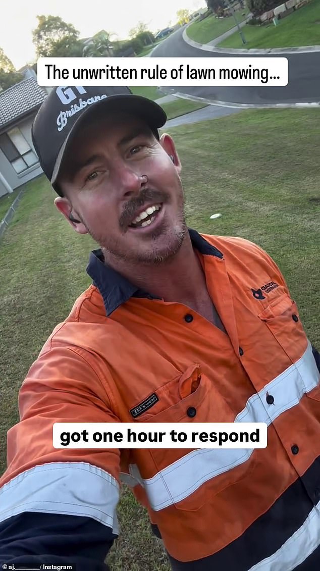AJ's post to his @aj._____ Instagram account resonated with Aussies, with many laughingly agreeing that they never realised they too are subconsciously influenced to do their lawn when they hear their neighbour's mower