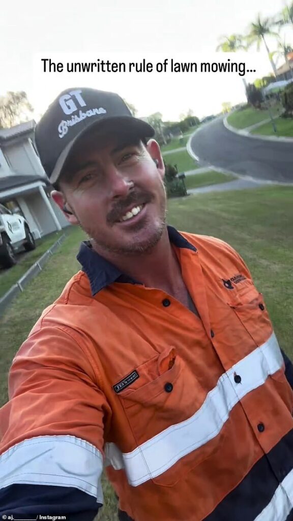 Aussie bloke proves lawn mowing theory that thousands subconsciously do Down Under: ‘An unwritten law’ Queensland resident AJ Edwards recently made a video about 'the unwritten rule of lawn mowing' theory, and it resonated with thousands of Aussies