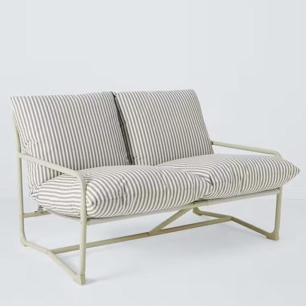 Marcy 2-Seater Sling Garden Sofa, Greige