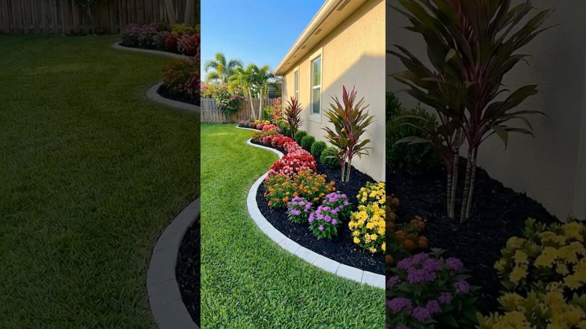 Curved Flower Bed Makeover 🌸🌺 So Clean #shorts