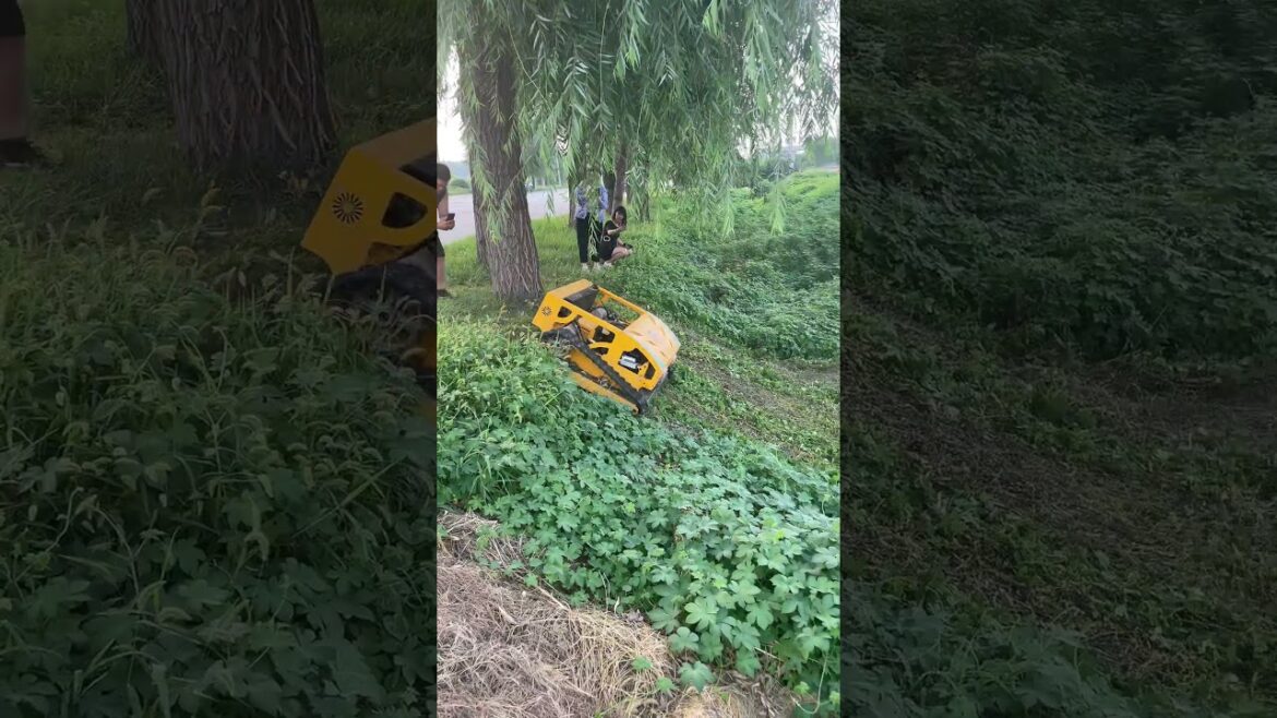 Cheap price grass cutting machine 500 remote control#lawn #mower #farming #lawnmower