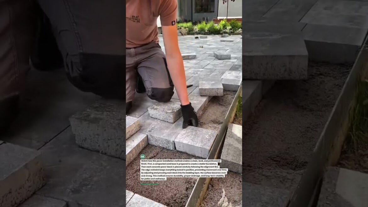 Perfect Paver Installation Method #Shorts #Construction #DIY