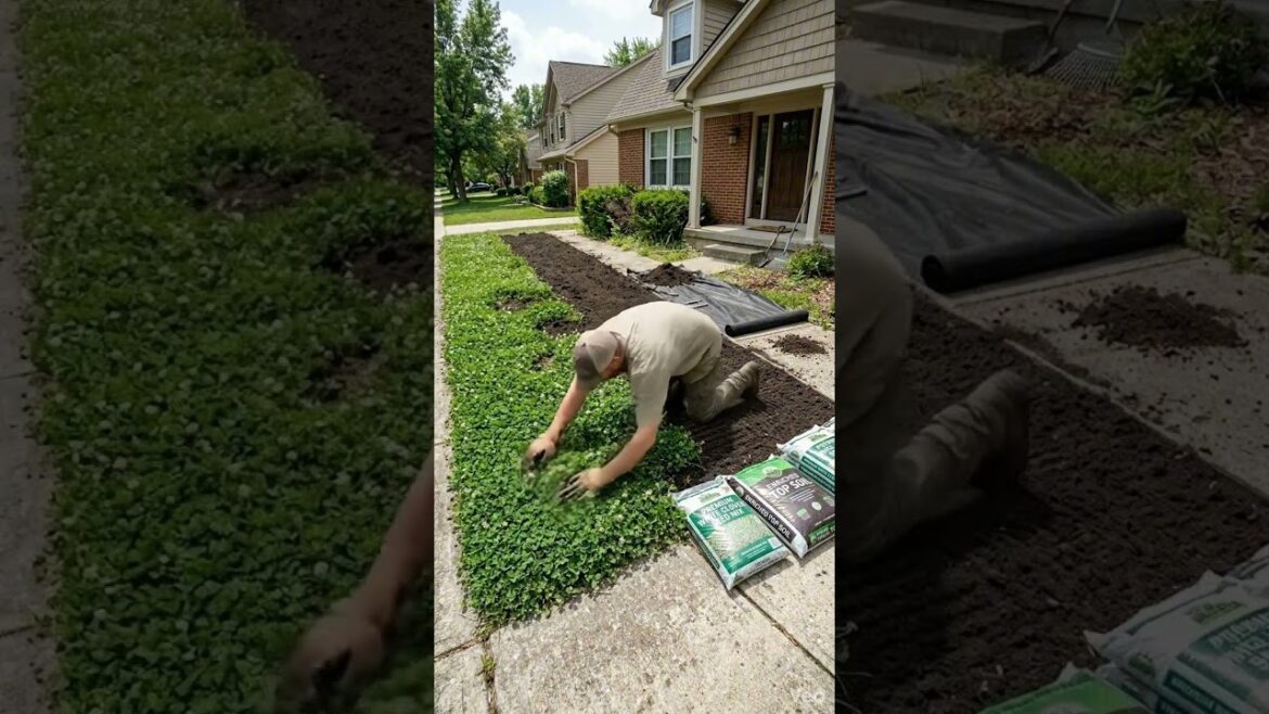 They Replaced Their Boring Grass With a LUSH Clover Lawn… ☘️😳 #beforeandafter #yardmakeover They Replaced Their Boring Grass With a LUSH Clover Lawn… ☘️😳 #beforeandafter #yardmakeover