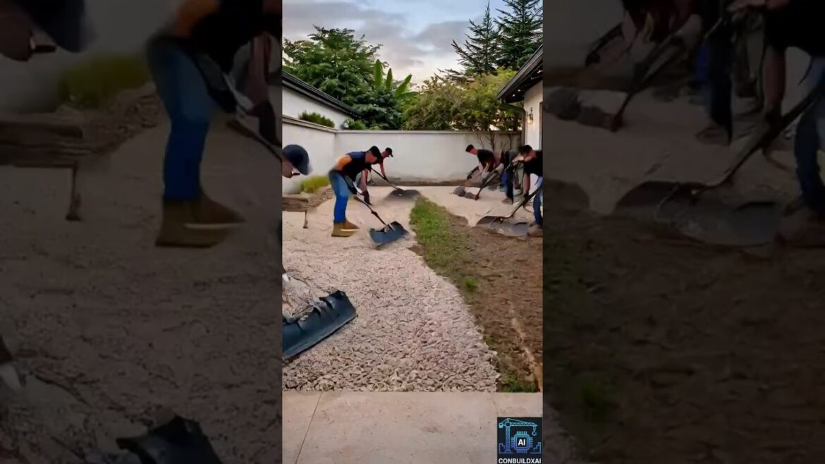 Luxurious Dense Jungle Courtyard Lounge |  #backyard #beforeandafter #backyardmakeover #ai #shorts