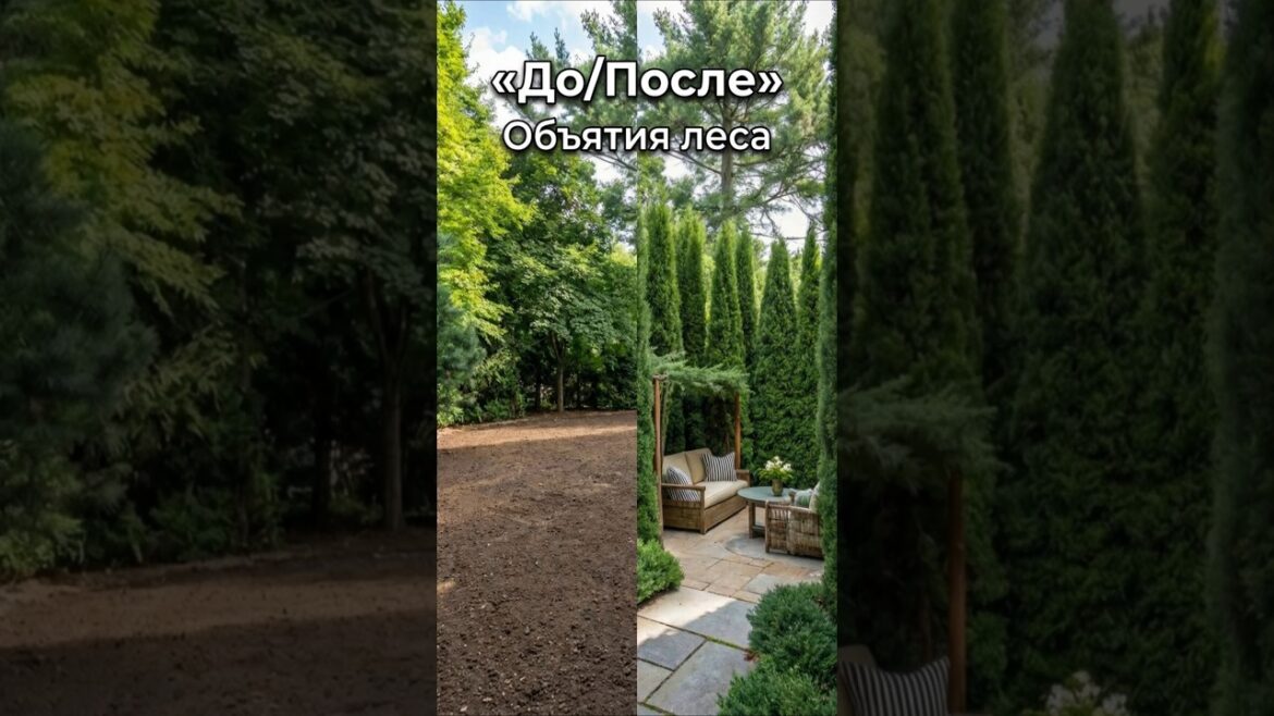 Сад в лесу🌲🌳 Укромное место только для себя🧘‍♀️ #лес #garden #landscape