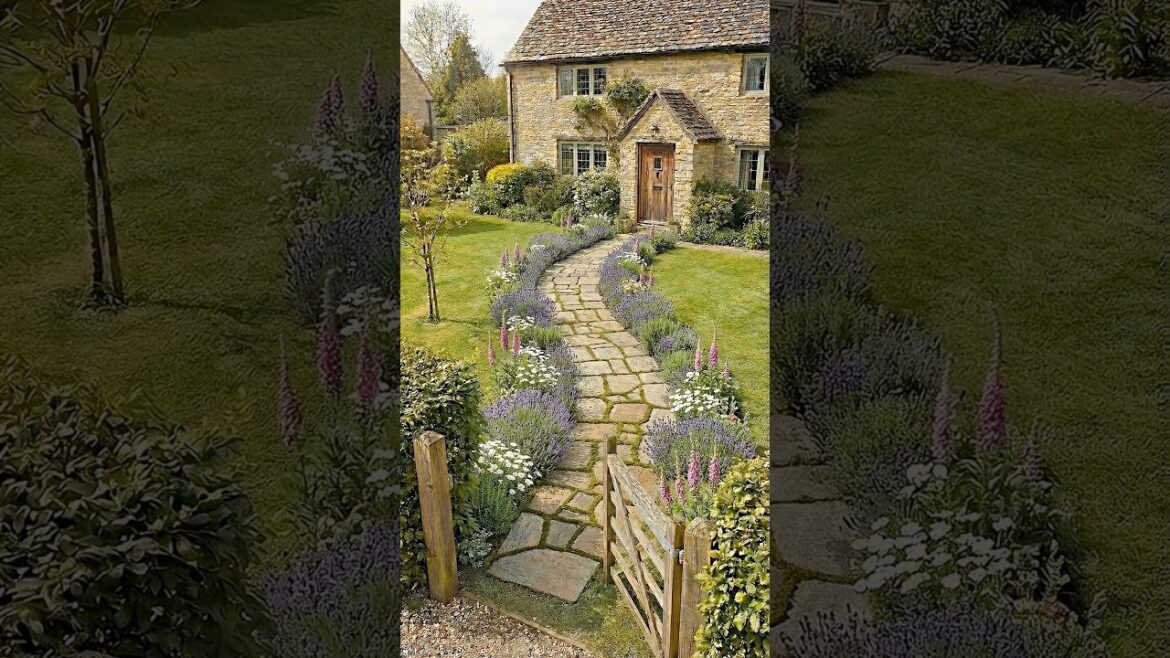 You Won’t Believe This Lavender Ribbon Garden Walk #garden #reels #transformation