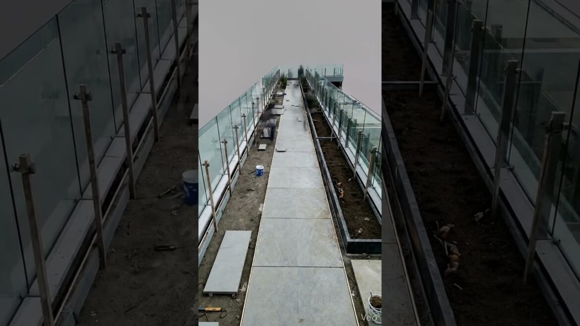 Stunning Terrace Walkway with Planters | Modern Rooftop Garden Design