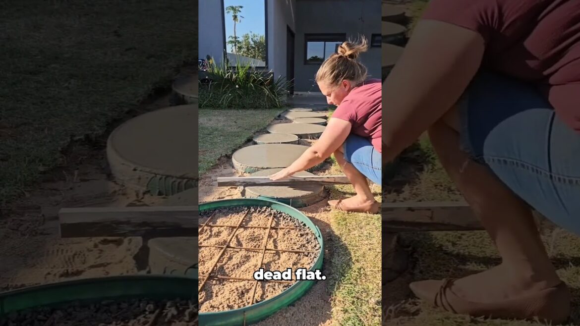 She Built a GLOWING Front Walkway From Scratch! 🤯