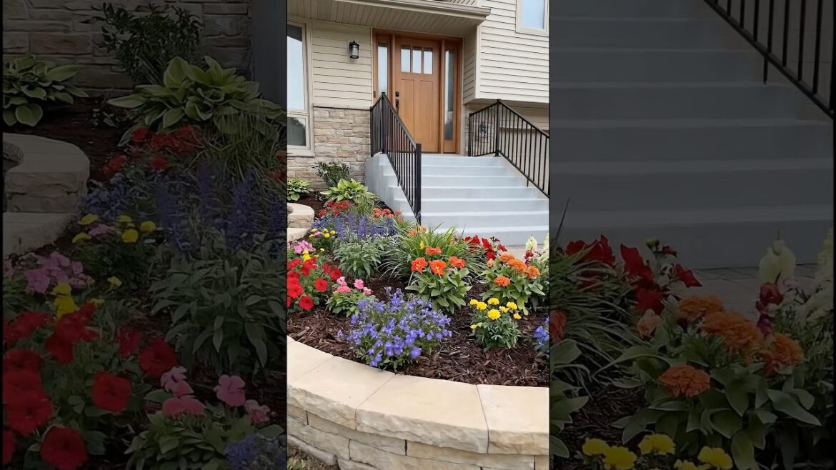 Front yard flower bed makeover
