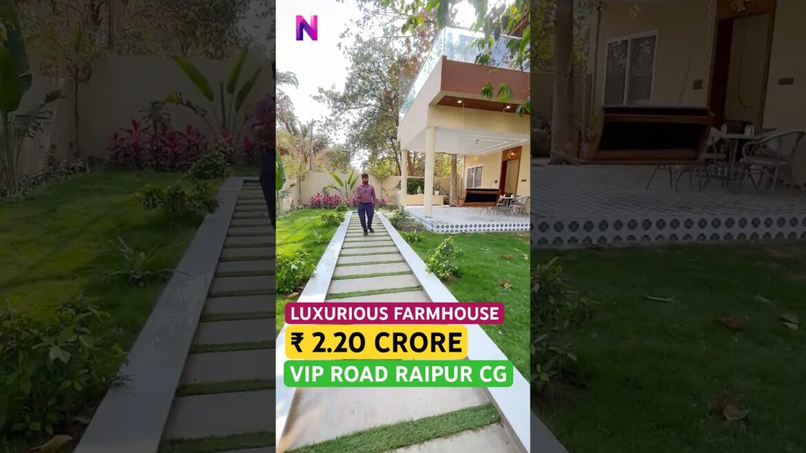 VIP Road Raipur Luxury Farmhouse for Sale | 5000 Sqft Fully Furnished 2BHK | Near Airport #shorts