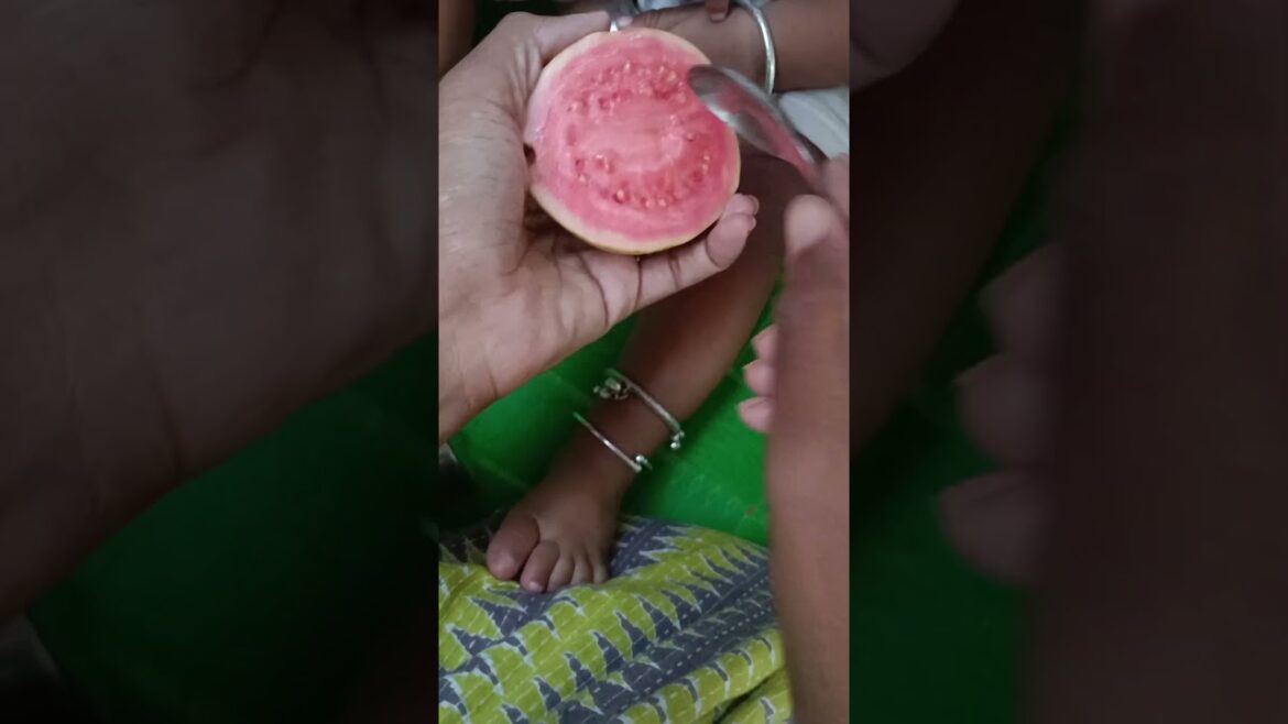 Safe Pink Guava for Baby 🍈 | Easy Seed-Free Snacking #trending #food #reels #youtubeshorts #recipe