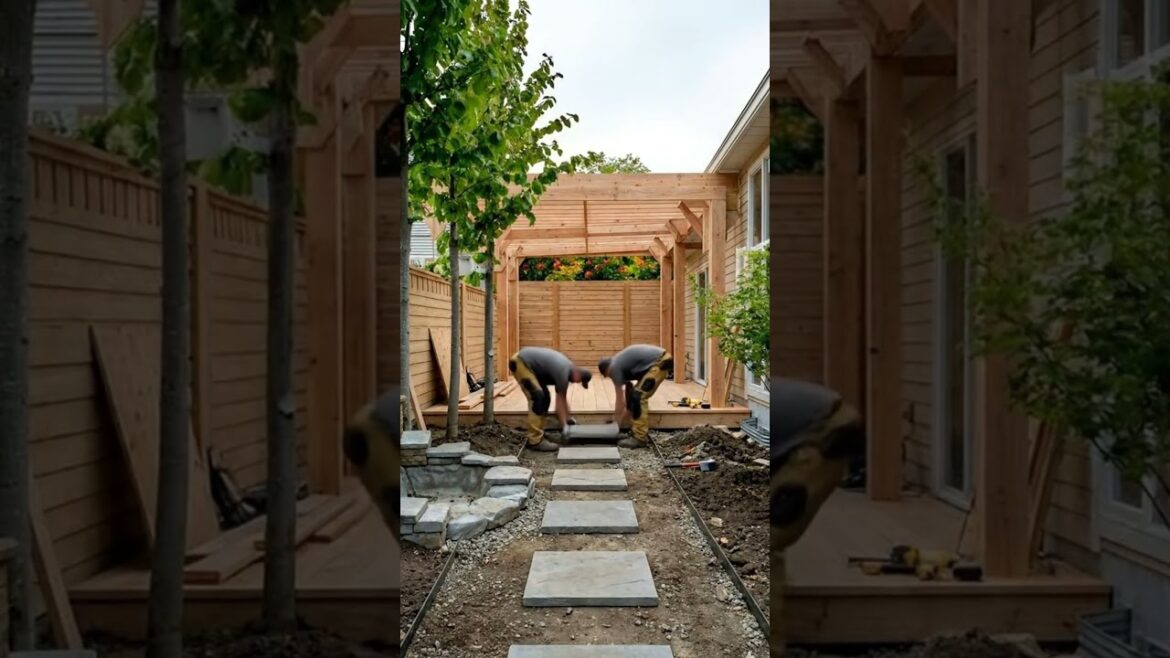 Ultimate Backyard Makeover Timelapse | From Empty Yard to Luxury Pergola Garden