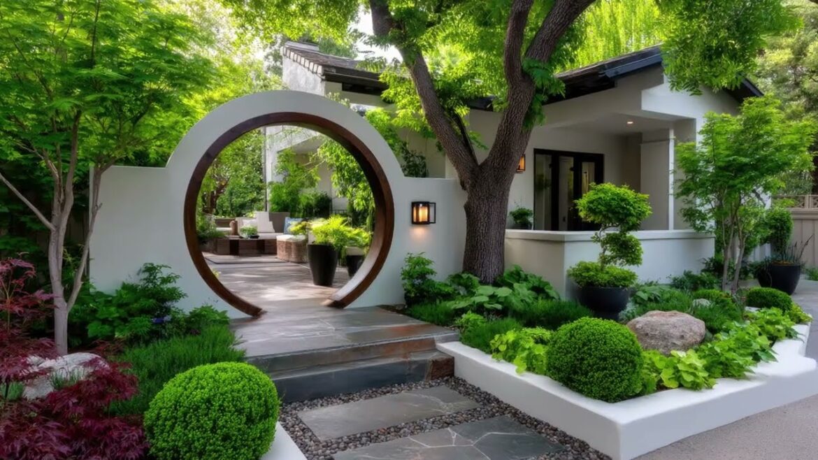 Small Front Yard Curb Appeal | Beautiful Entryways with Garden Gates & Arches