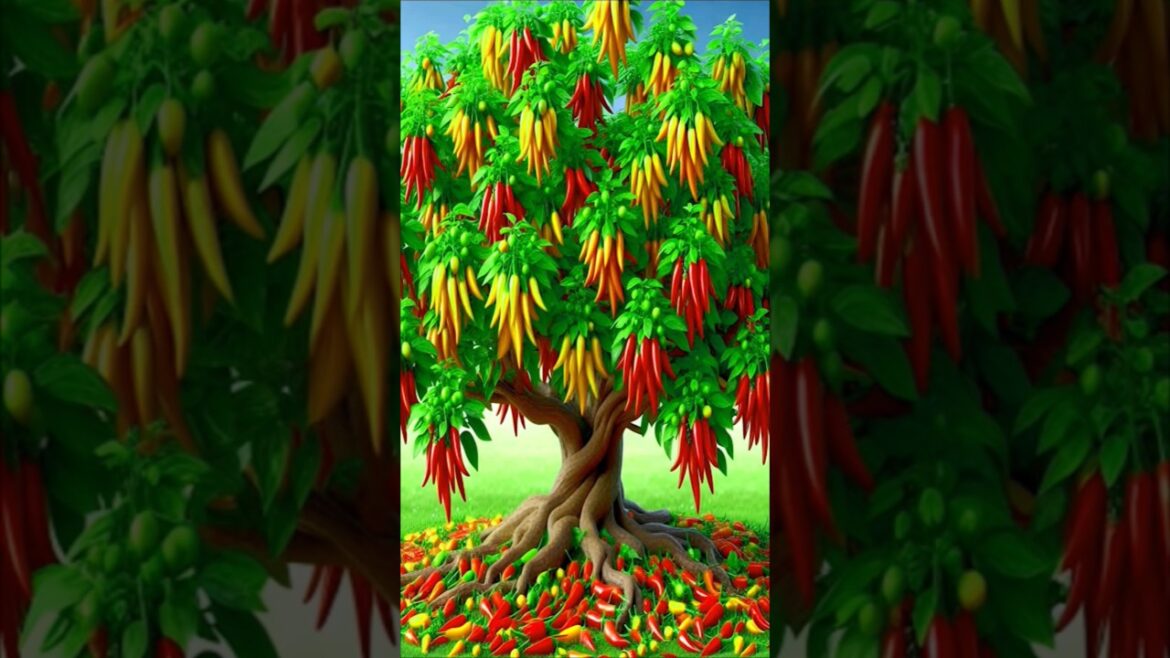 easy and fast method to propagate and graft chili fruit trees #garden #fruits #nature